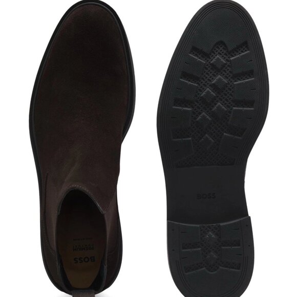 BOSS Calev Chelsea Boots Men's Dark Brown Suede US 9 (UK 8 EU 42) MSRP $230 - Picture 4 of 5